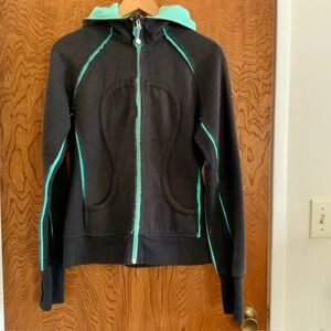 lululemon athletica Graphite/Teal Hooded Jacket